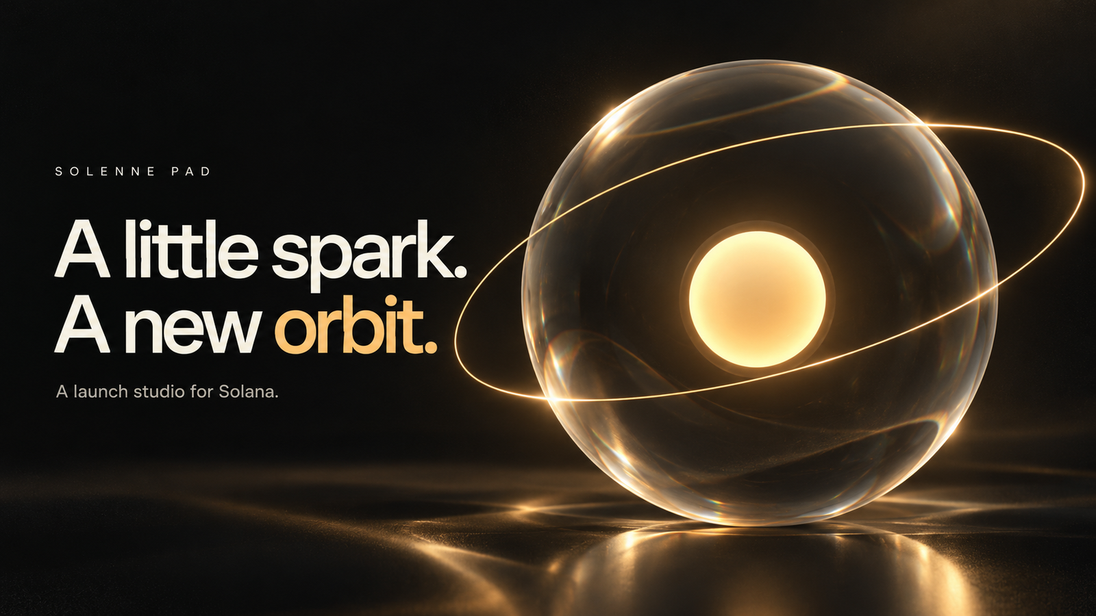 Solenne editorial cover featuring its illuminated glass orbit